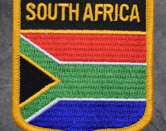 South Africa Patch - Embroidered Cape Town, Johannesburg, Pretoria, Flag (Iron On)