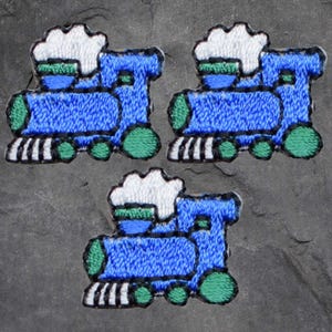 Train Patch Set - 3 Pack, Steam Engine, Locomotive, Applique (Iron On)