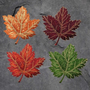 Maple Leaf Patch Set - Herbst, Herbst, Applikation Abzeichen (Bügeleisen)