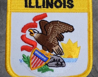 Illinois Embroidered Patch – State Souvenir Applique (Iron On)