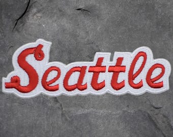 Seattle Patch - Red/White Embroidered Badge (Iron On)