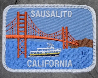 Sausalito California Patch - Golden Gate Bridge, Ferry, San Francisco (Iron On)