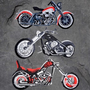 Motorcycle Patch Set - Biker, Chopper, Cruiser, Biker Badge(Iron On)