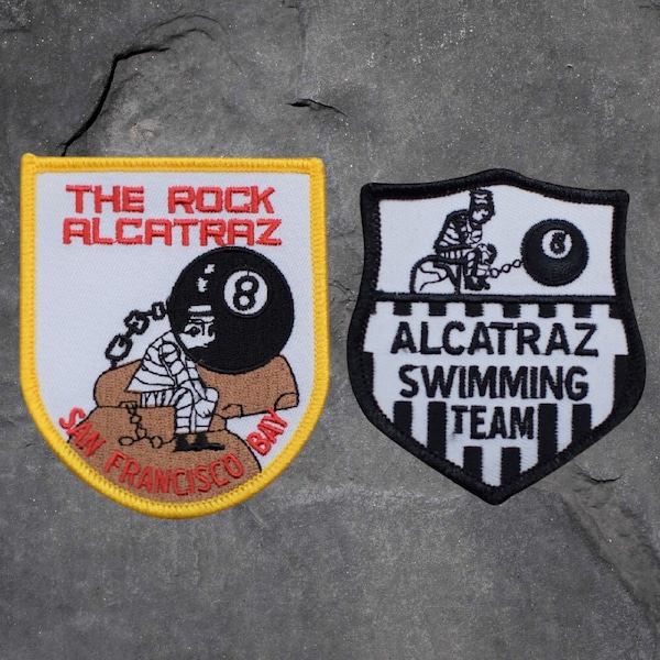 Alcatraz Patch Set - The Rock, San Francisco, 8 Ball, California Badge(Iron On)
