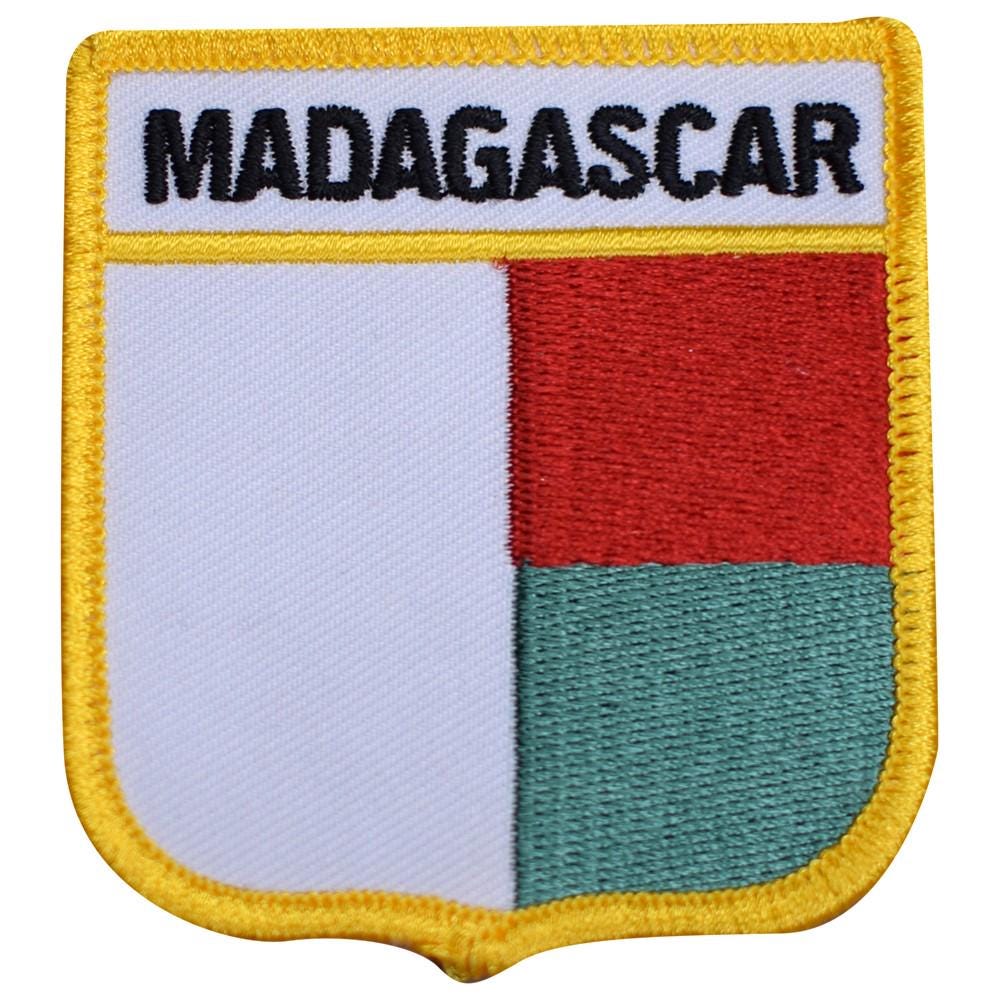 Madagascar Patch - Antananarivo, Africa, Flag, Shield, Applique