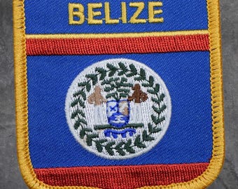 Belize Patch - Central America, Latin America, Caribbean, Applique (Iron On)