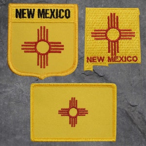 New Mexico Patch Set - Sante Fe, Albuquerque, Southwest, NM State Flag(Iron On)