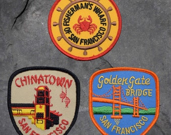 San Francisco Sites Patch Set - Fishermans Wharf Chinatown Golden Gate(Iron On)