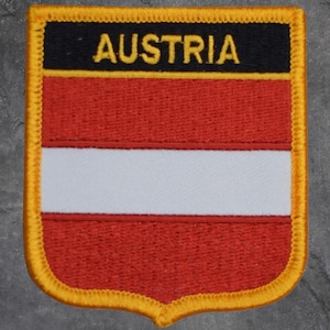 Austria Patch - Austria Badge, Vienna, Europe, Applique (Iron On)