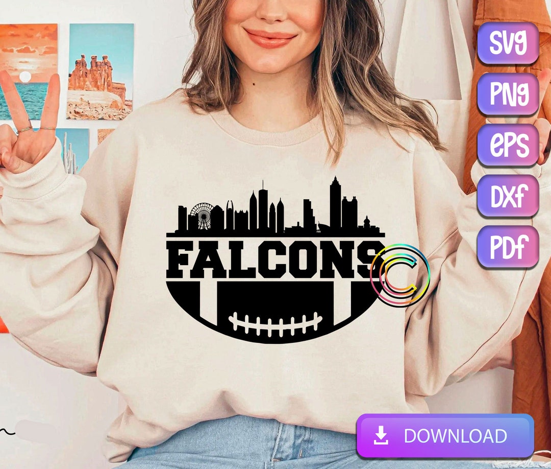 Falcons Football Svg Football Skyline Svg Football Team Svg Etsy
