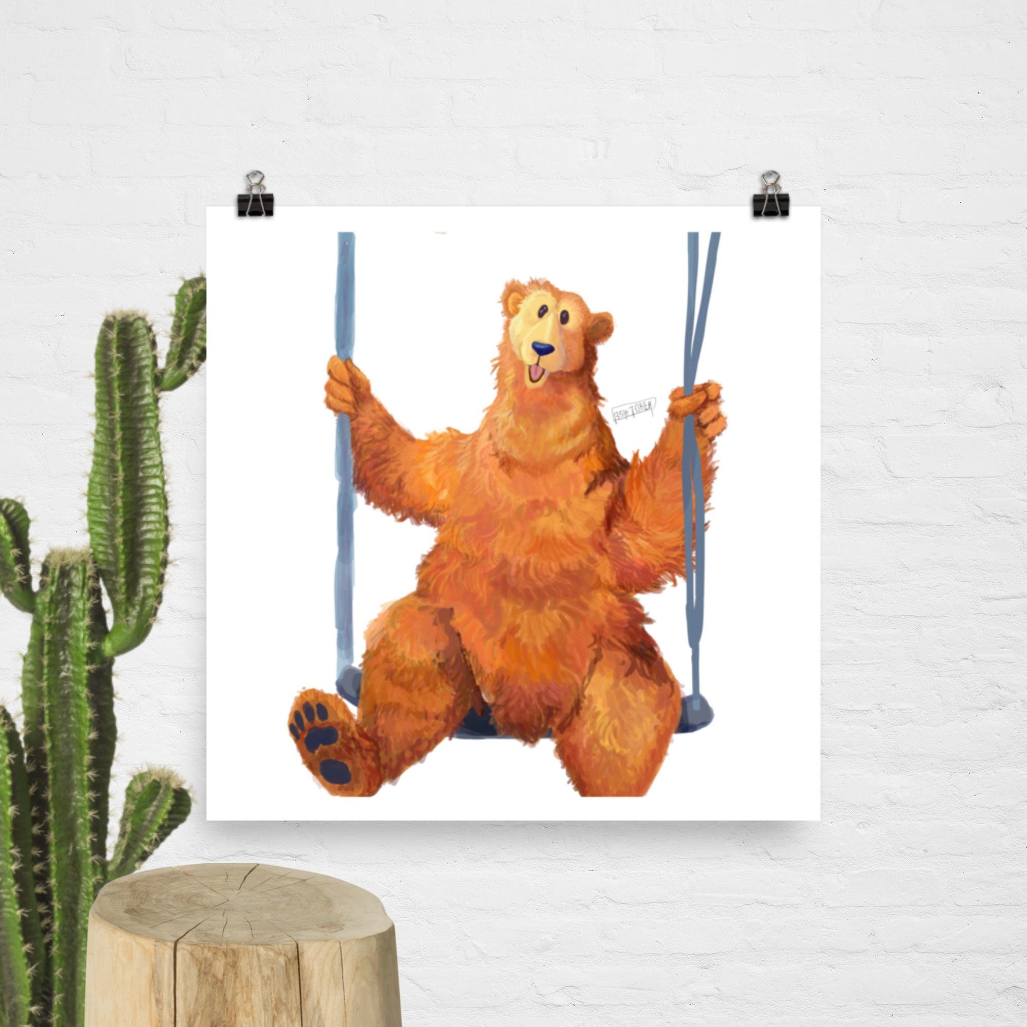 Bear in the Big Blue House Cute Poster Print - Etsy