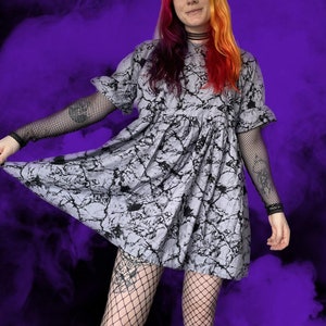 Marble Smock Dress // emo, goth, alternative, fashion, dress,
