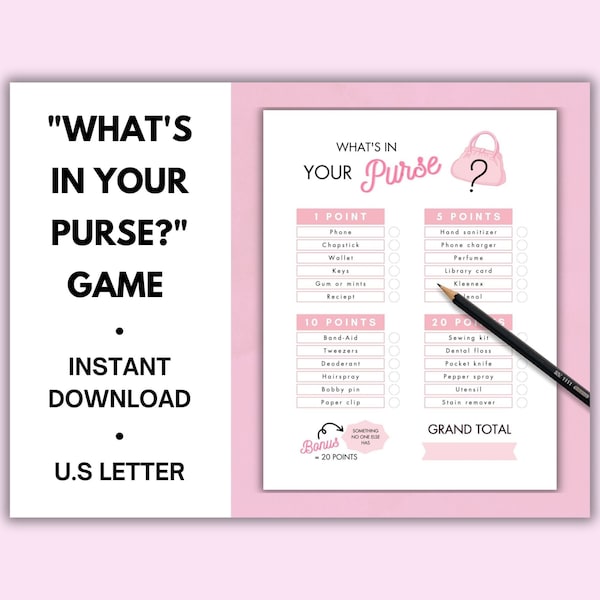 What's in Your Purse? | What's in Your Purse Game | Party Game | Girl's Night Game