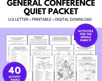 LDS General Conference Quiet Packet | LDS Activity Book | LDS Primary Activities