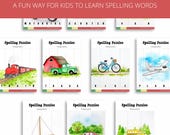 Transportation Word Puzzle for Kids - Cut and Arrange Activity - SW02