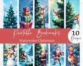 Printable Christmas Bookmarks, Set of 10 (Digital Download) - BM61