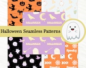 Halloween Seamless Pattern Pack: Spooky Digital Paper (Set of 5) (Digital Download)