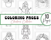 Christmas Coloring Pages: Holiday Activity for Kids (Digital Download)