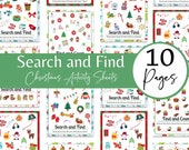 Christmas Find and Search Activity Sheets: Holiday Games (Digital Download)