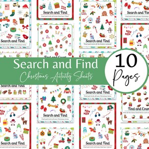 Christmas Find and Search Activity Sheets: Holiday Games (Digital Download)