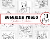 Christmas Coloring Pages: Holiday Activity Book for Kids (PDF Download)