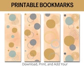 Boho Bookmarks: Abstract Circle Prints, Set of 4 (Digital Download)