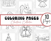 Christmas Coloring Pages: Holiday Activity for Kids (Digital Download)
