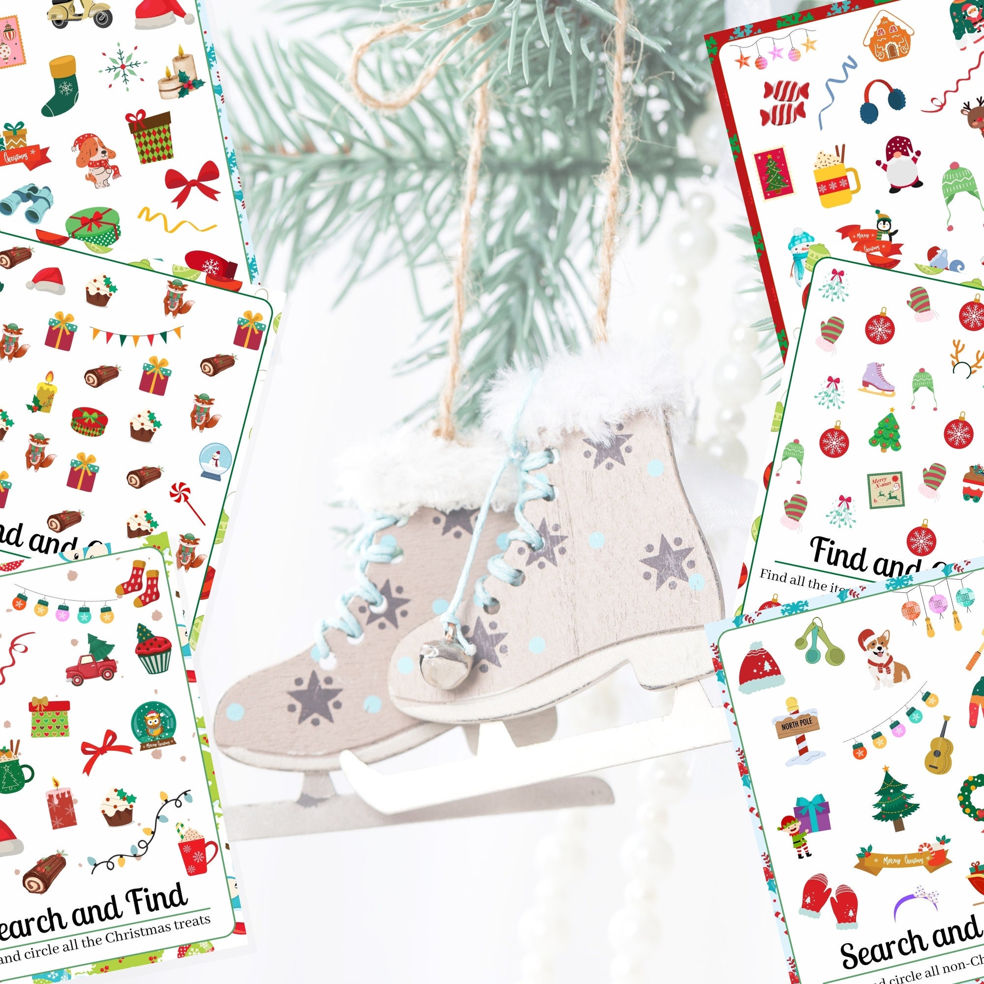 Printable Christmas Activity Sheets INSTANT DOWNLOAD Fun Find and Printable Christmas Activity Sheets INSTANT DOWNLOAD Fun Find and