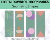 Geometric Bookmarks: Shapes Set of 4 (Digital Download)