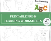 Color by Letter Worksheets: Educational Alphabet, Preschool Learning (Printable PDF)