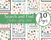 Christmas Search and Find Activity Sheets: Holiday Games (Digital Download)