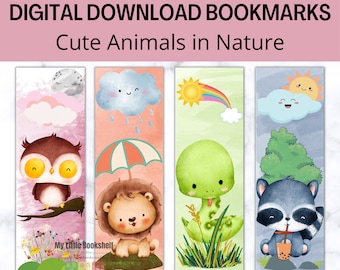 Cute Turtle Bookmarks - Set of 4 INSTANT DOWNLOAD and Ready-to-print ...