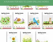 Garden Word Puzzle for Kids - Cut and Arrange Activity - SW01