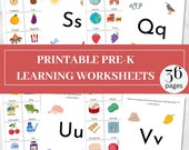 Alphabet Beginning Sounds Worksheet: Preschool Learning (Printable PDF)