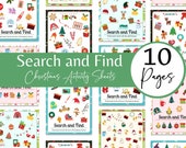 Christmas Activity Sheets: Find and Search Games (Digital Download)