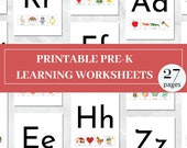 Alphabet Learning Worksheets: Fun Activity for Preschoolers (Printable PDF)