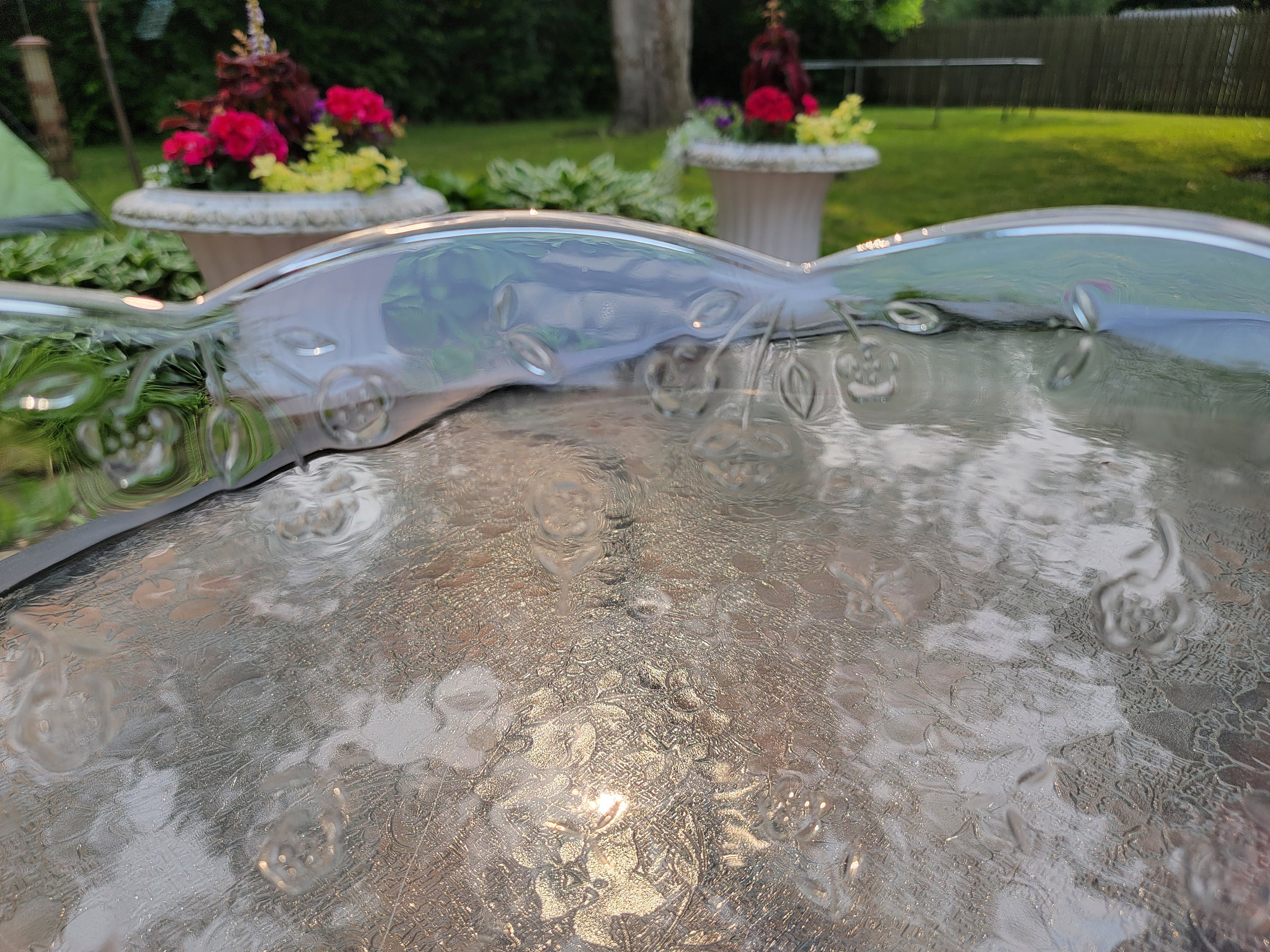 Vintage Punch Bowls Anchor Hocking savannah Clear Vintage Pressed Glass