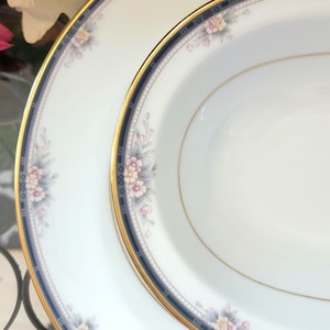 Vintage Noritake Ontario Serving Platter or Bowl: Fine China with Floral Gold Trim