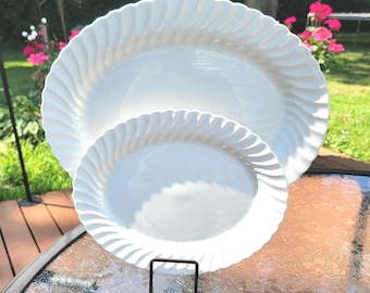 Johnson Brothers "Regency" Platters 11" and 15" - Vintage English Ironstone Serveware Set