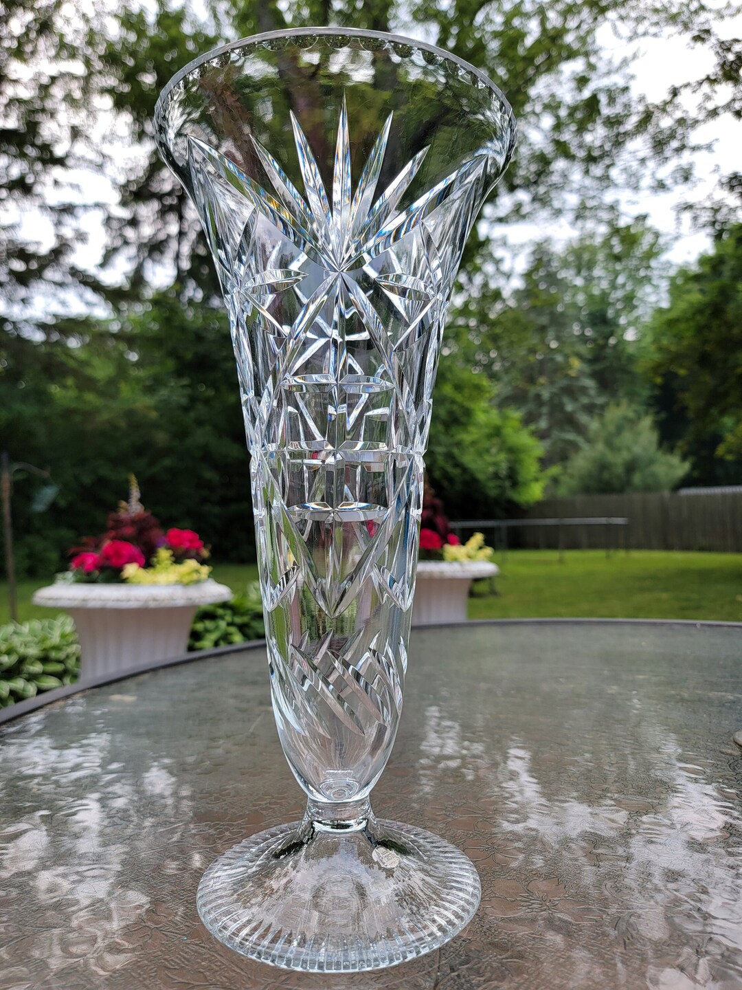 Luxury Crystal Vintage Crystal Vases Vintage West Germany Etsy