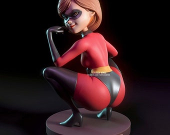 3D elastigirl 3D-skrivarfiler 3D STL-modellutskrift, STL-fil, 3D digital utskrift STL-fil för 3D-skrivare 3D-skrivare