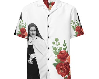 Saint Therese of the Child Jesus button-down shirt - unisex