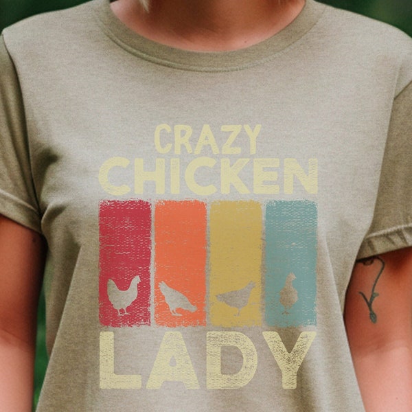 Crazy Chicken Lady Shirt, Chicken Coop, Chicken Lover, Chicken Mom, Chicken Gift, Chicken Farmer Shirt, Funny Sarcastic Tshirt, Boho Chicken