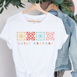 Quilt Retreat Shirt, Quilting Shirt, Quilt Block T-Shirt, Quilt Retreat Gift, Quilting Retreat Shirt, The Trendy Quilter Shop