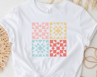 Quilt T-Shirt, Quilt Block Tee, Quilting Shirt, Gift for Quilter, Quilt Retreat Shirt, Quilting Clothes, The Trendy Quilter Shop