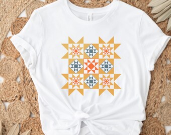 Quilt Apparel for Quilters, Quilting T-Shirt, Homesteading Shirt, Barn Quilt Tee by The Trendy Quilter Shop