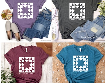 Quilt Retreat T-Shirt for Quilters, Quilting Retreat Shirt, Sewing Retreat Tee, The Trendy Quilter Shop