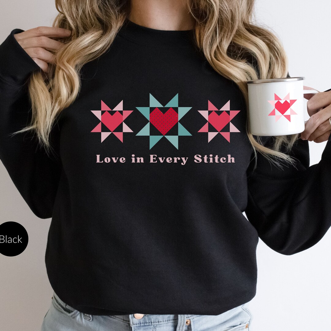 Quilting Sweatshirt, Quilt Crew Neck, Quilt Shirt, Gift for Quilter