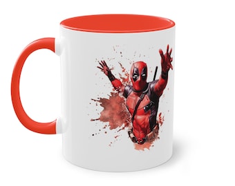 Deadpool mug, perfect for gifting, made of good material, coffee lovers, tea lovers, for the biggest Deadpool fans.