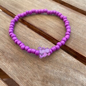 Purple gummy bear bracelet